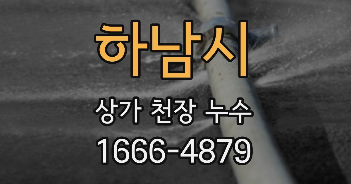 하남시 상가 천장 누수
