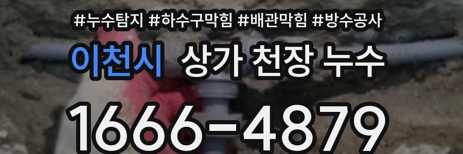 이천시 상가 천장 누수