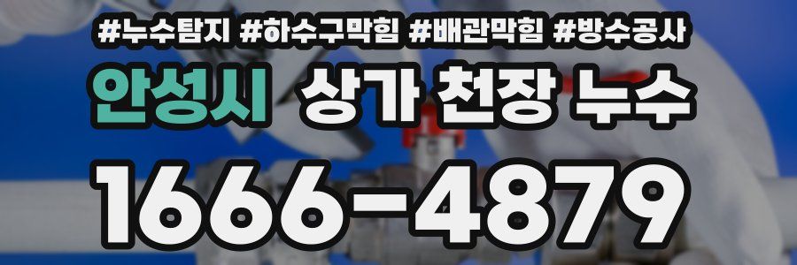 안성시 상가 천장 누수