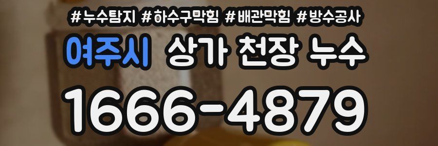 여주시 상가 천장 누수