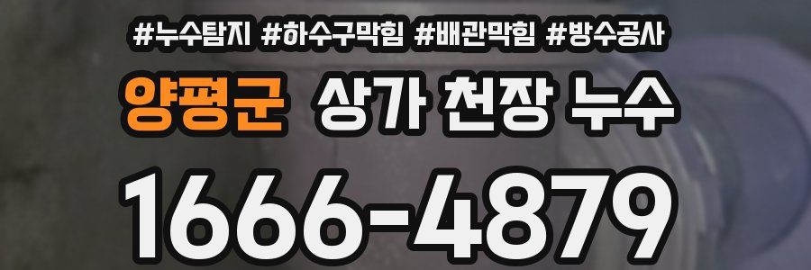 양평군 상가 천장 누수