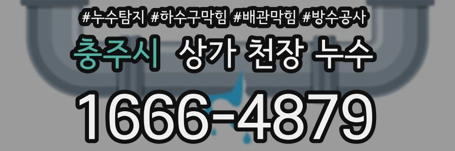 충주시 상가 천장 누수