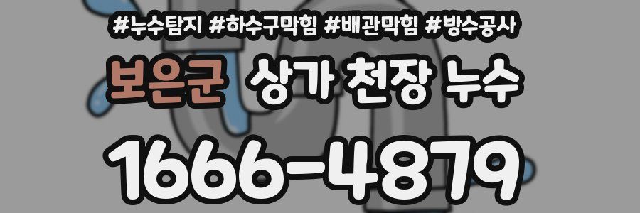 보은군 상가 천장 누수