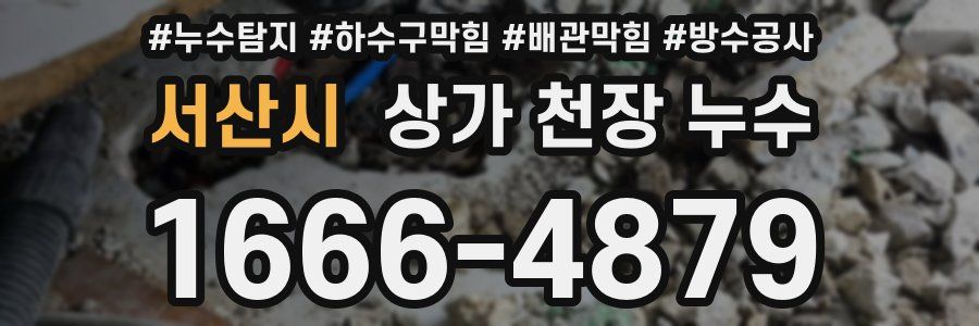 서산시 상가 천장 누수