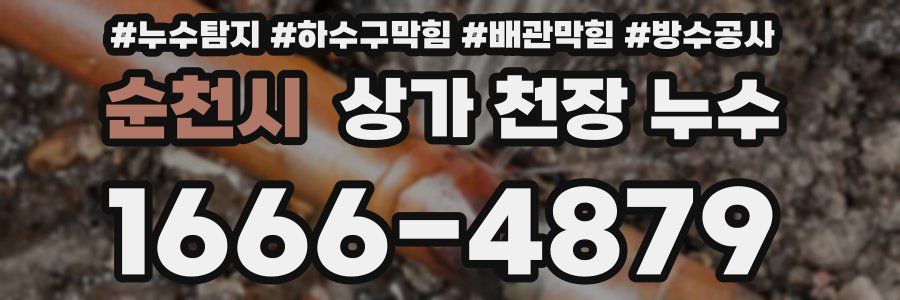 순천시 상가 천장 누수