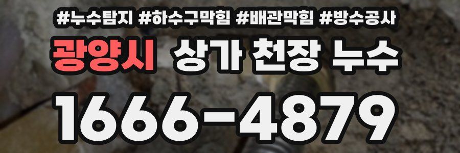 광양시 상가 천장 누수