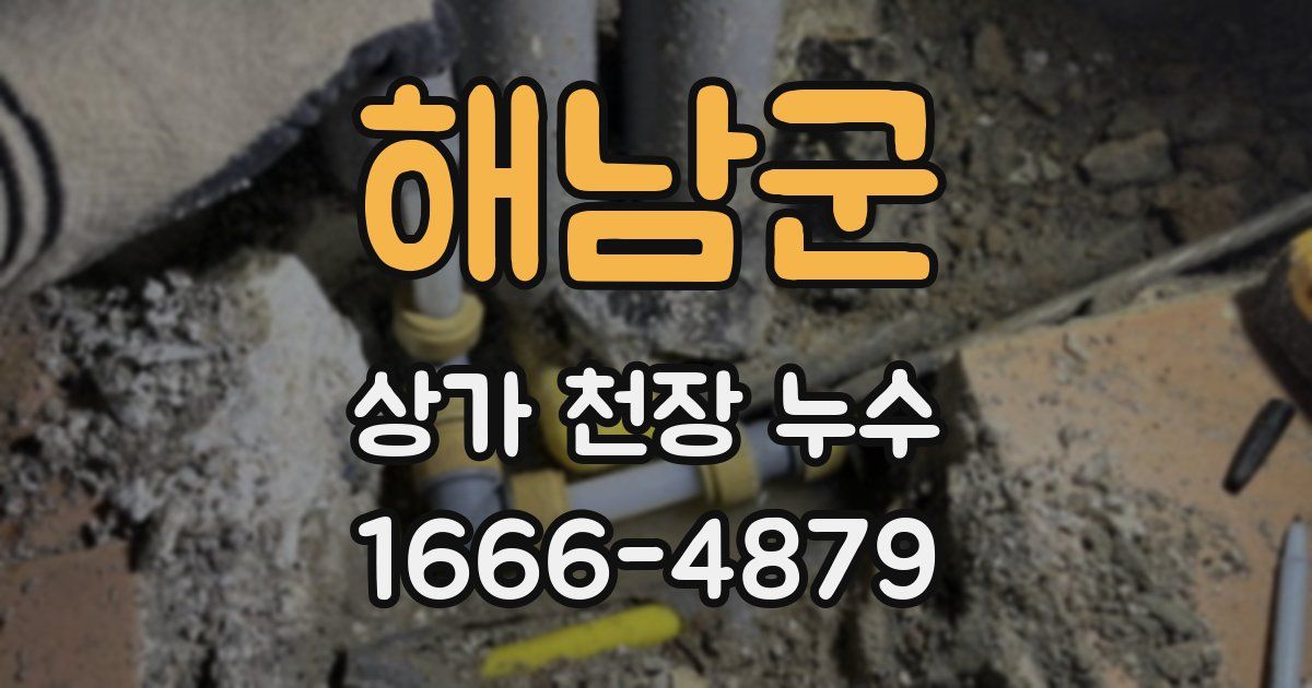 해남군 상가 천장 누수