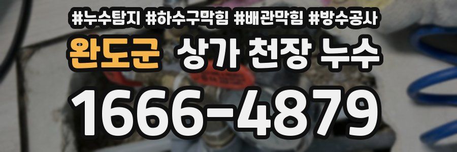 완도군 상가 천장 누수