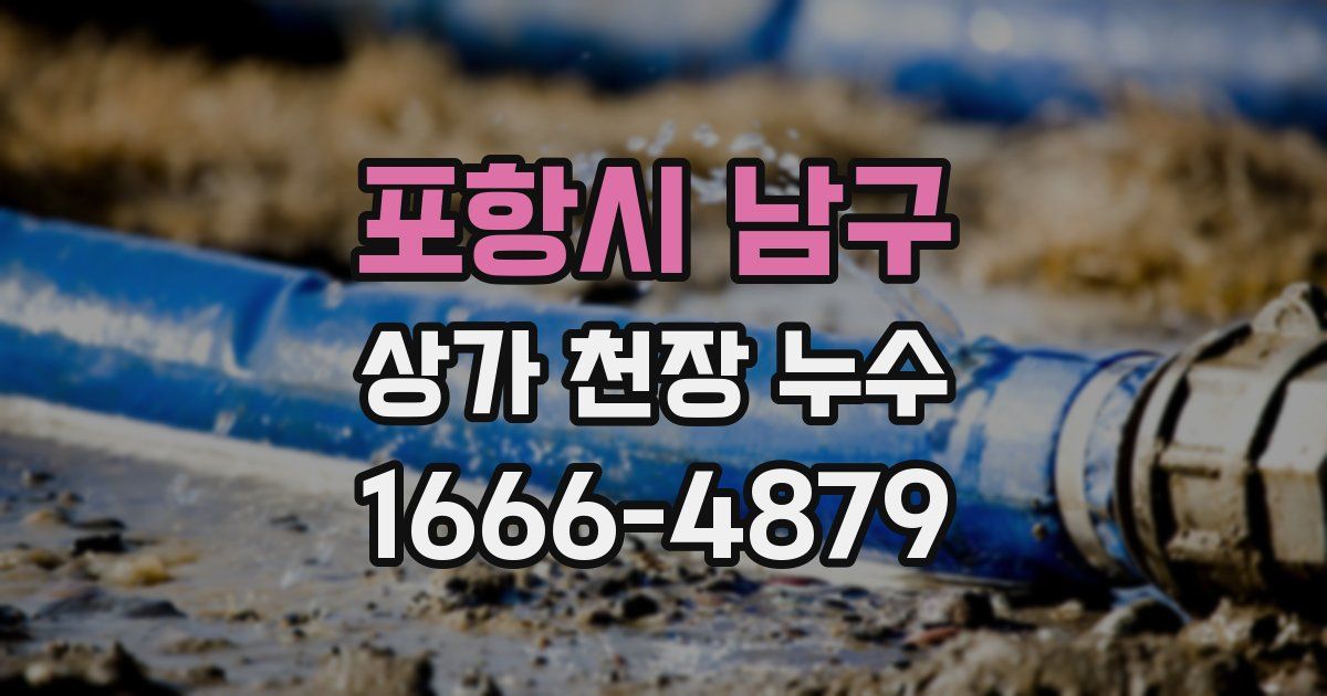 포항시 남구 상가 천장 누수