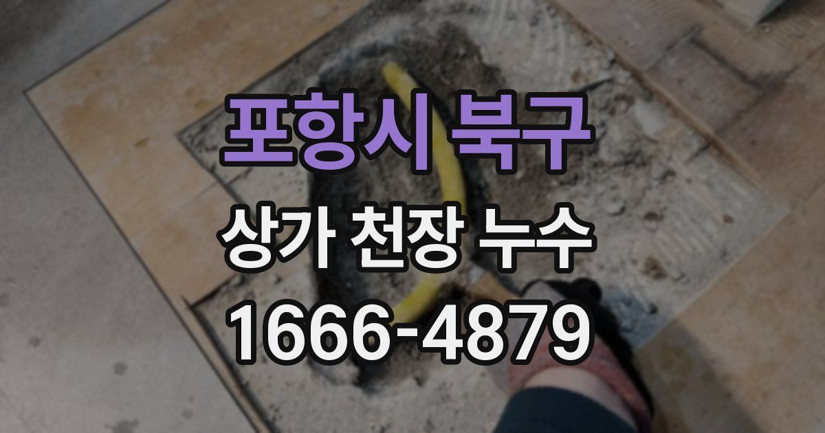 포항시 북구 상가 천장 누수