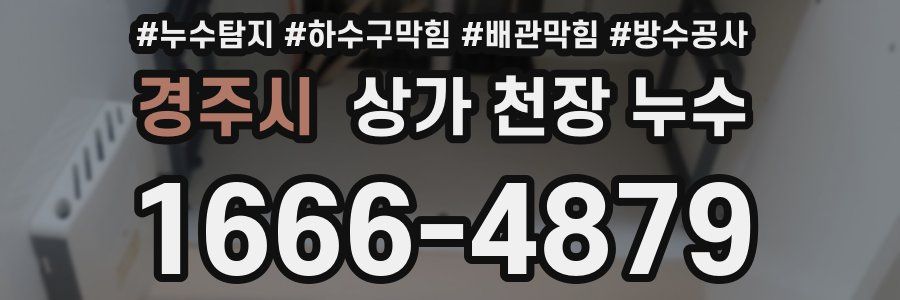 경주시 상가 천장 누수