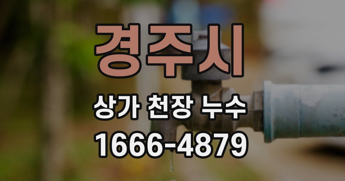 경주시 상가 천장 누수
