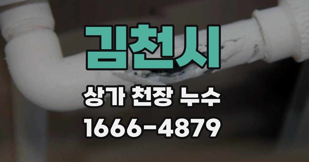 김천시 상가 천장 누수