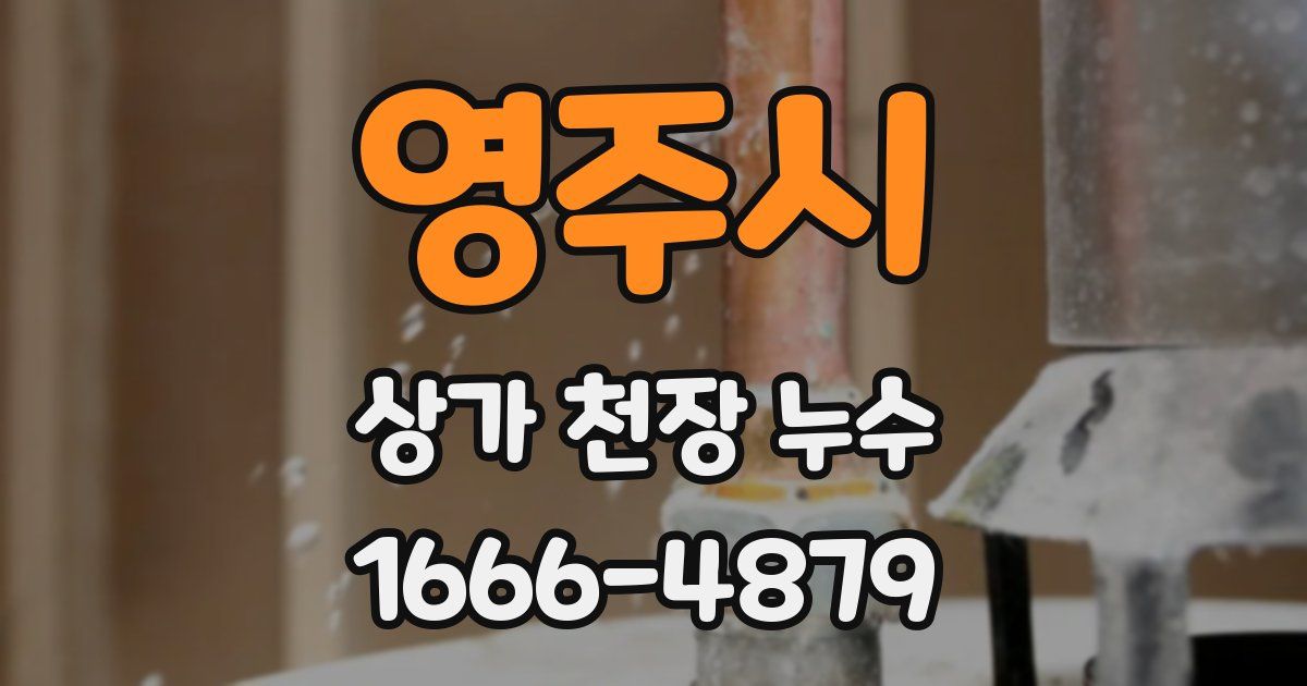 영주시 상가 천장 누수