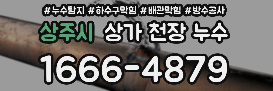 상주시 상가 천장 누수