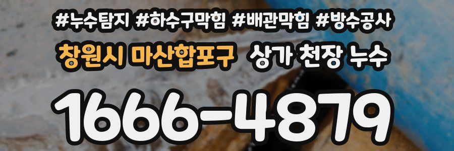 창원시 마산합포구 상가 천장 누수