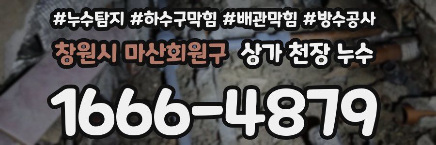 창원시 마산회원구 상가 천장 누수