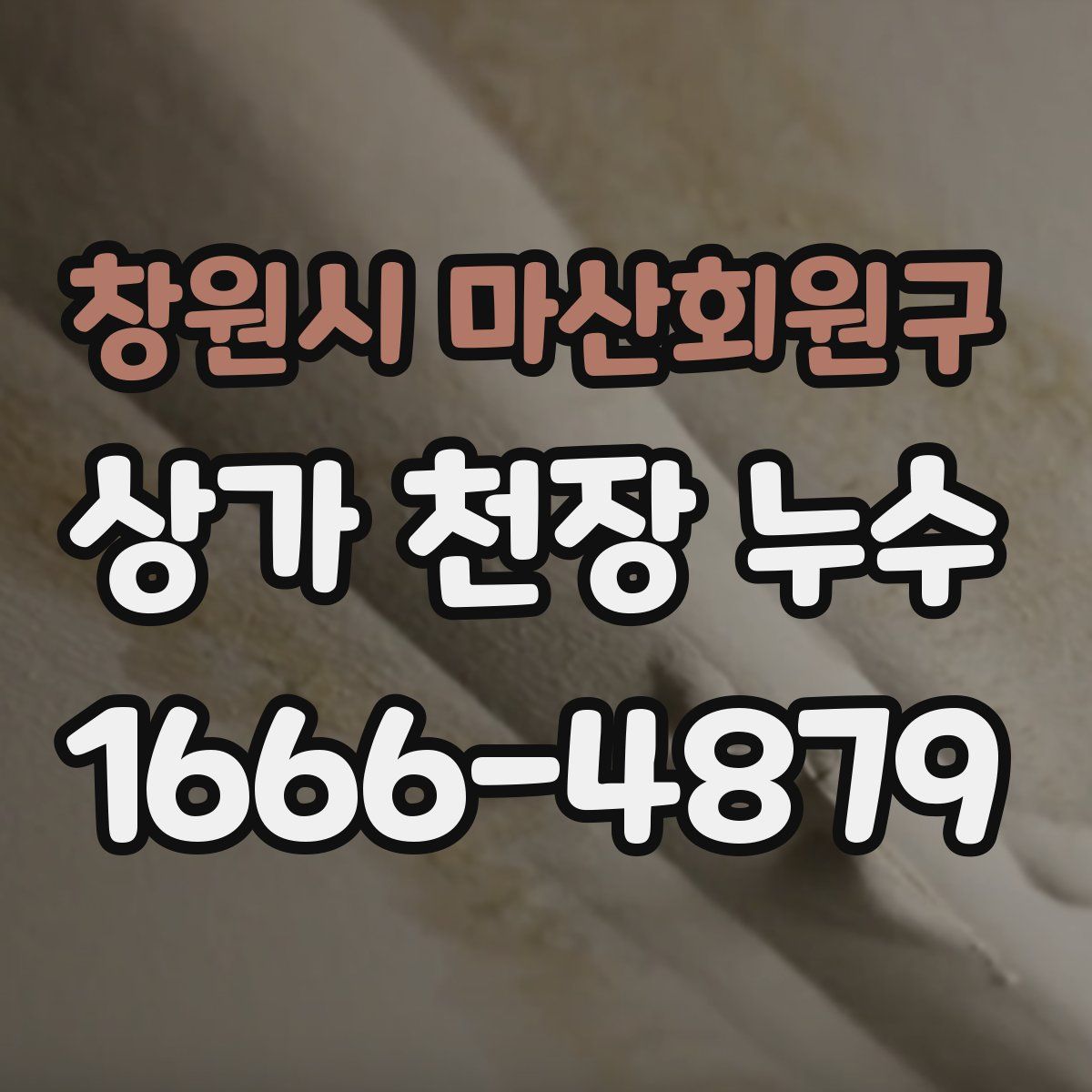 창원시 마산회원구 상가 천장 누수