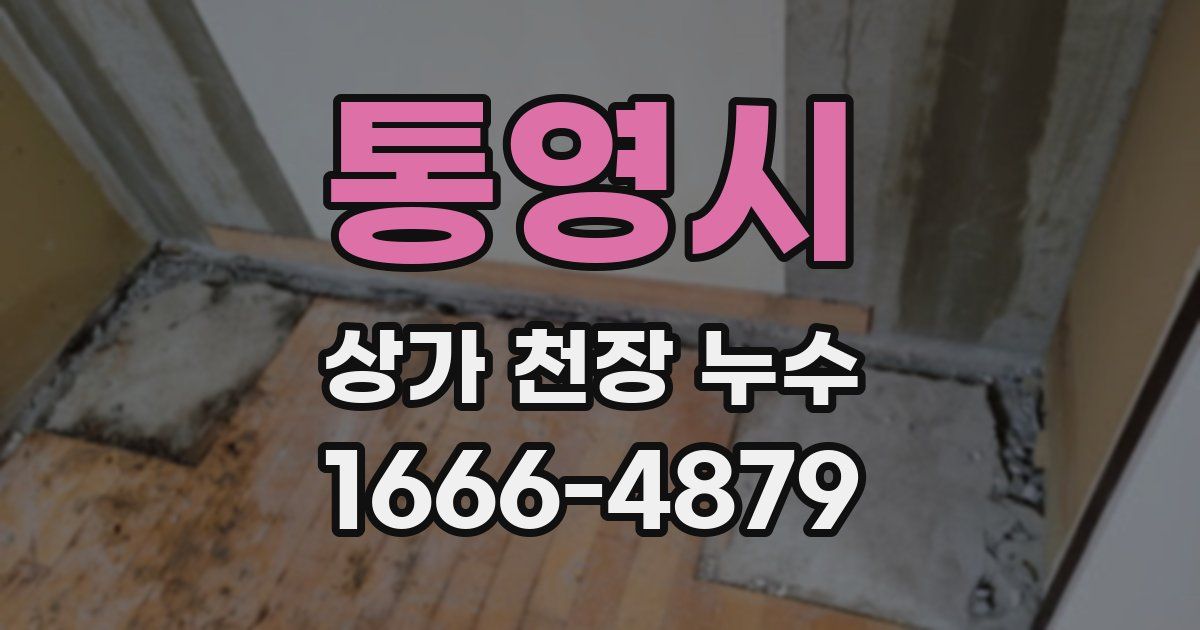 통영시 상가 천장 누수
