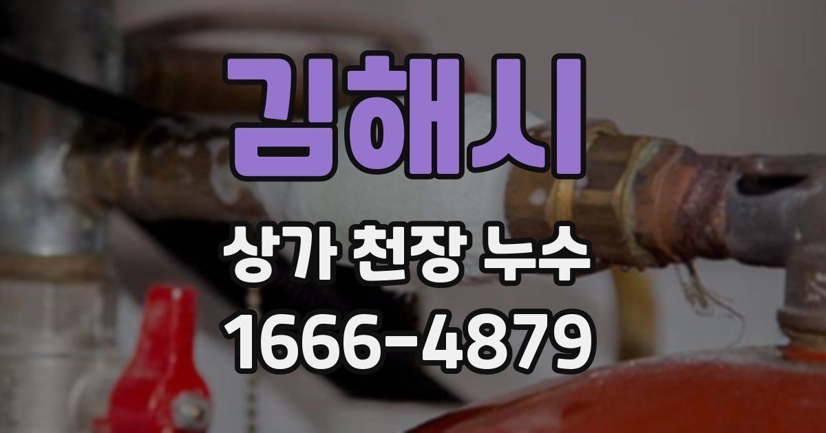 김해시 상가 천장 누수