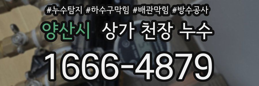 양산시 상가 천장 누수