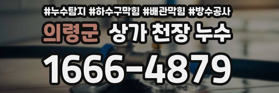 의령군 상가 천장 누수