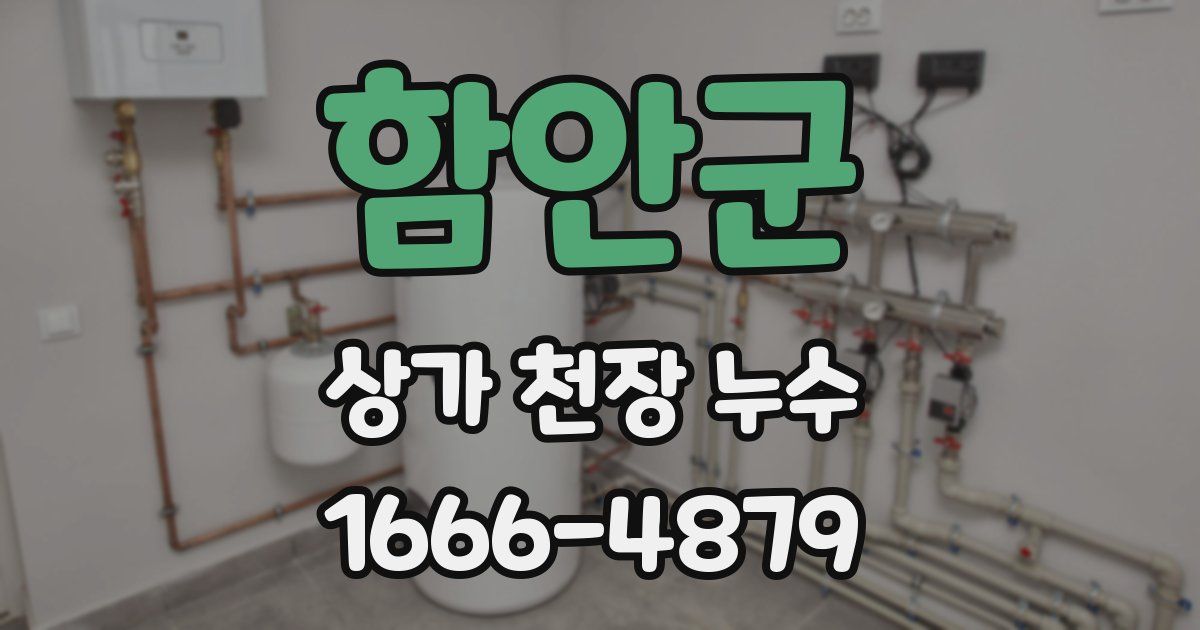 함안군 상가 천장 누수