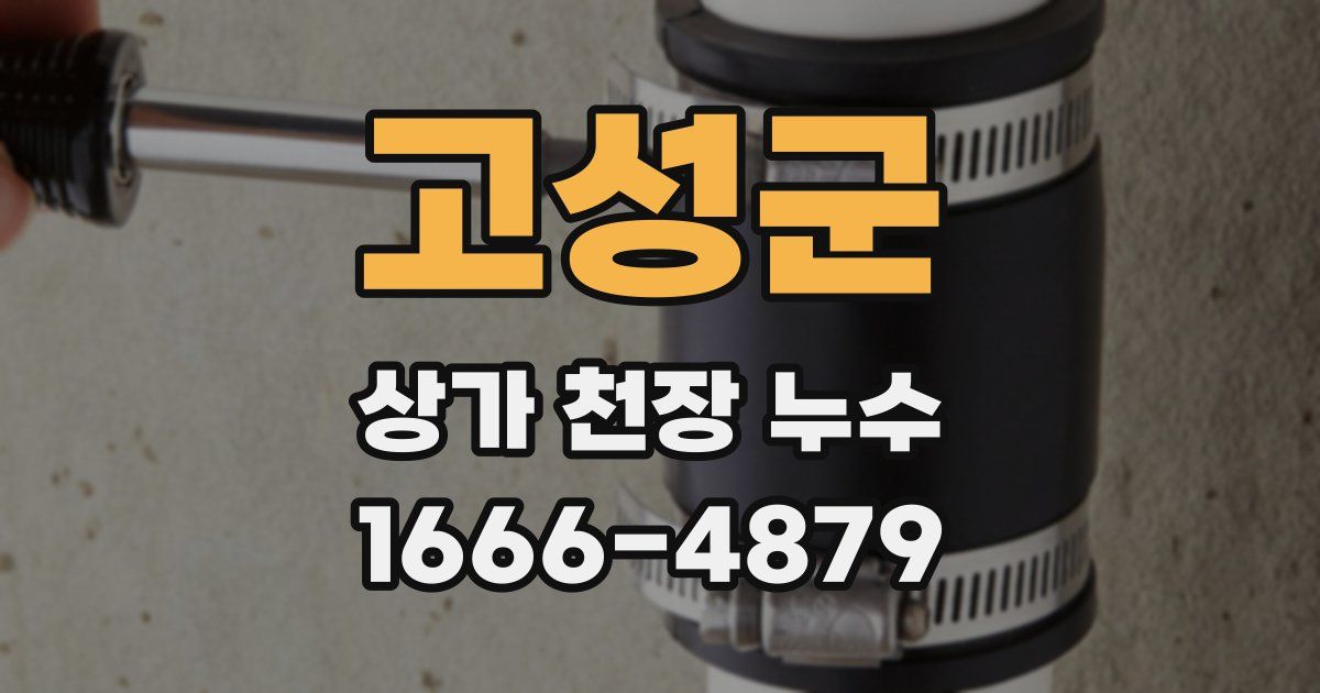 고성군 상가 천장 누수