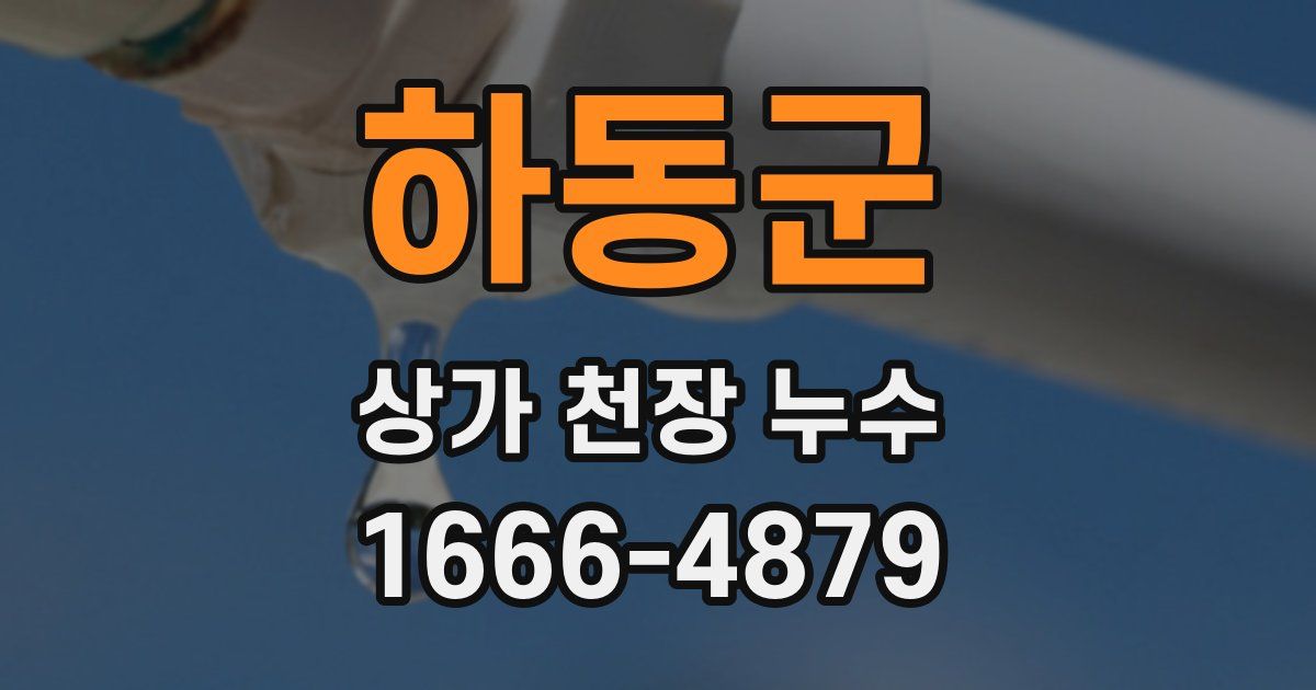 하동군 상가 천장 누수