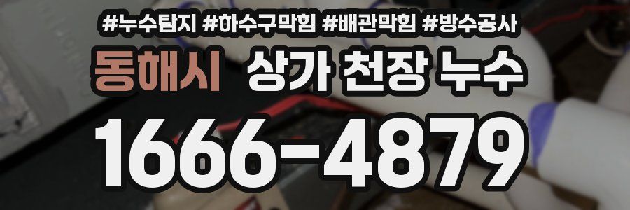 동해시 상가 천장 누수