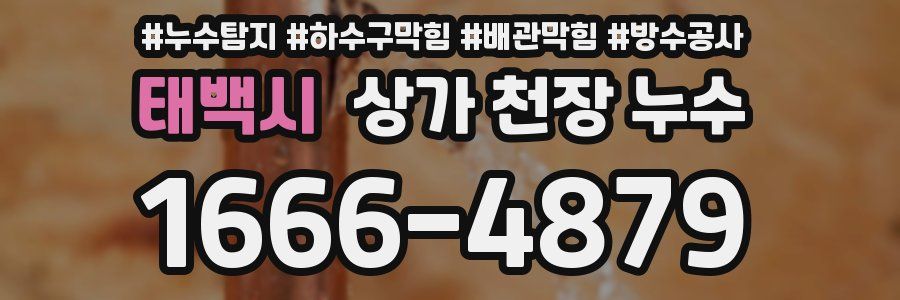 태백시 상가 천장 누수