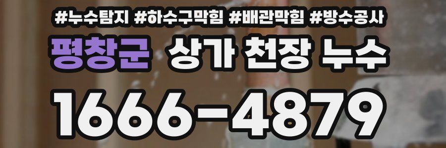 평창군 상가 천장 누수