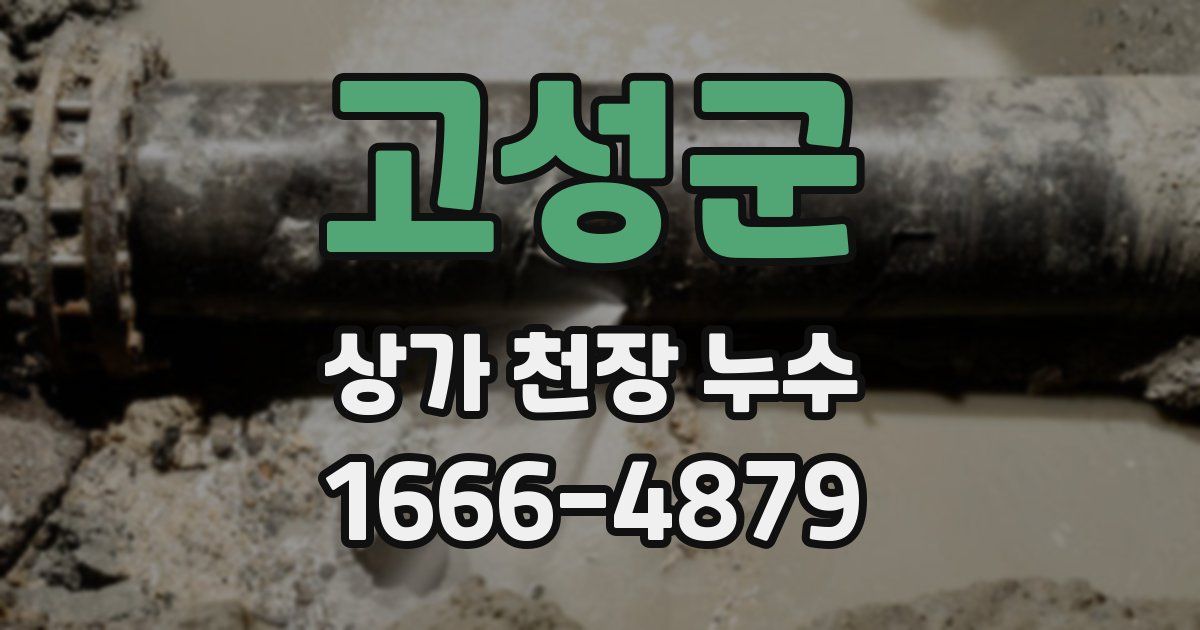 고성군 상가 천장 누수