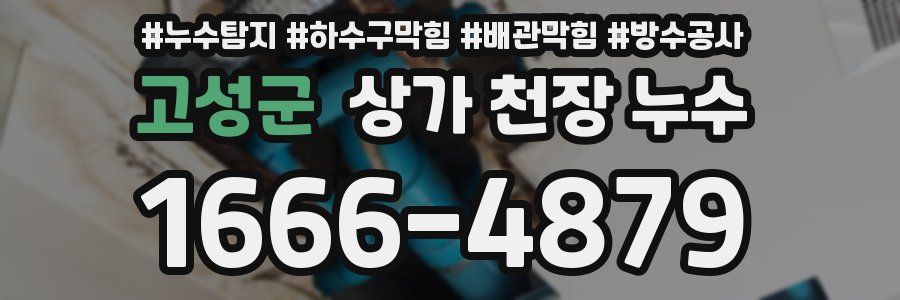 고성군 상가 천장 누수