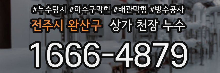 전주시 완산구 상가 천장 누수
