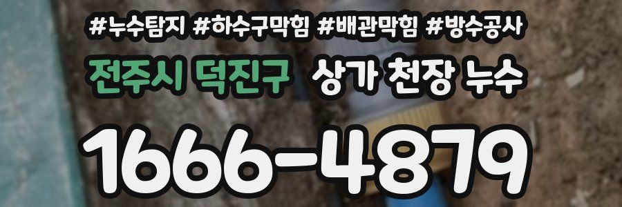 전주시 덕진구 상가 천장 누수