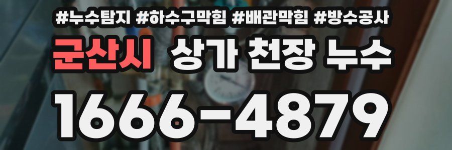 군산시 상가 천장 누수