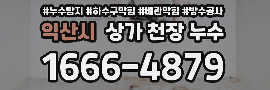 익산시 상가 천장 누수
