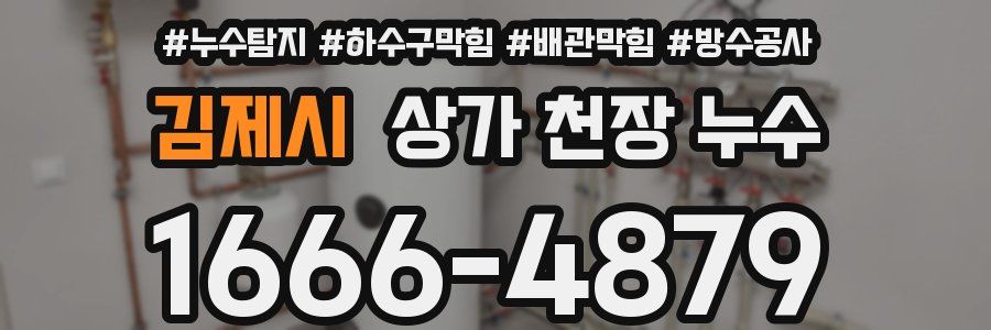 김제시 상가 천장 누수