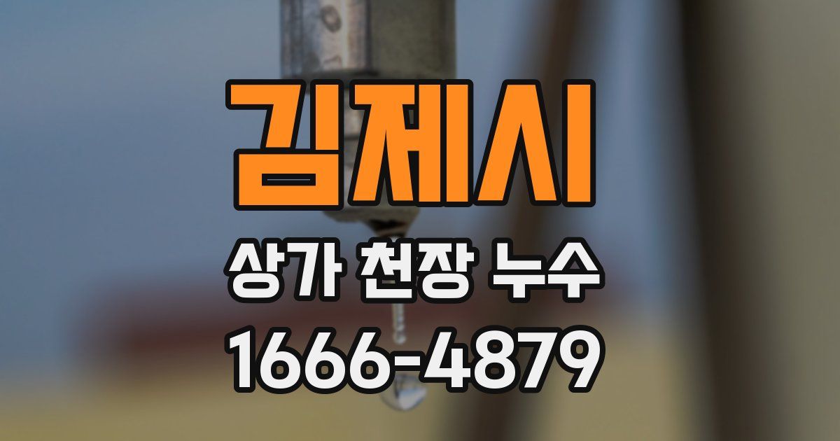 김제시 상가 천장 누수