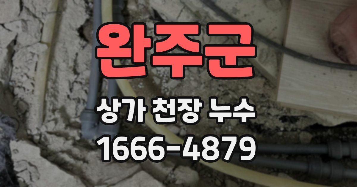완주군 상가 천장 누수