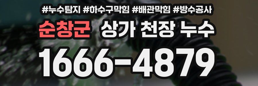 순창군 상가 천장 누수