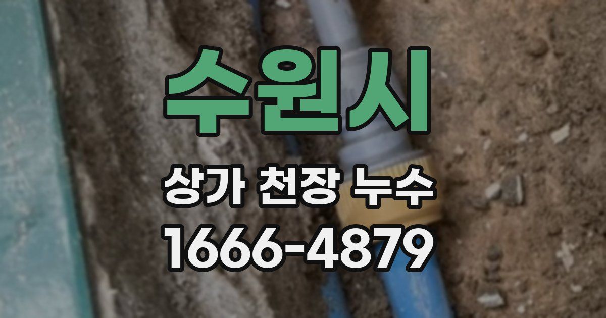 수원시 상가 천장 누수