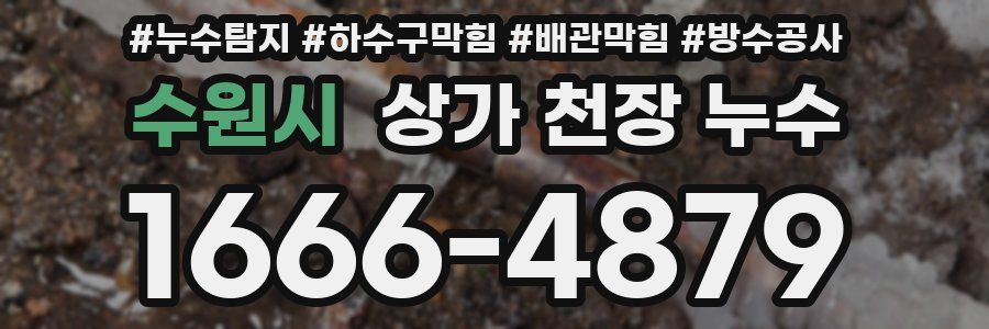수원시 상가 천장 누수