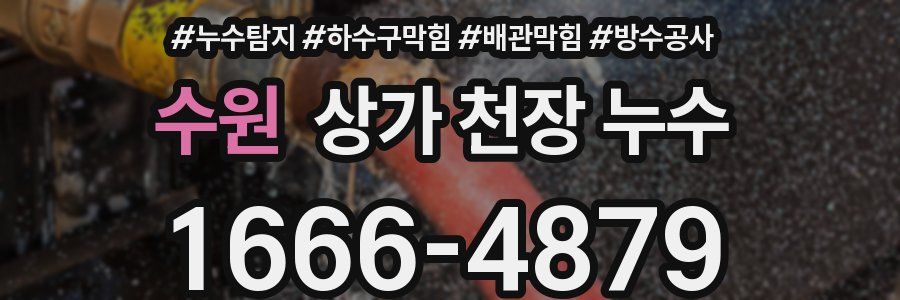 수원 상가 천장 누수
