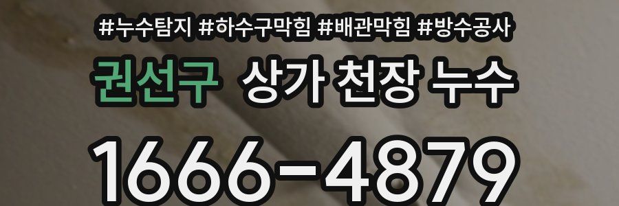 권선구 상가 천장 누수