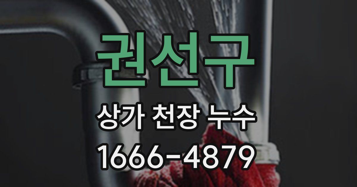 권선구 상가 천장 누수