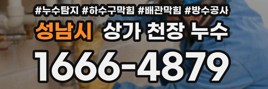 성남시 상가 천장 누수