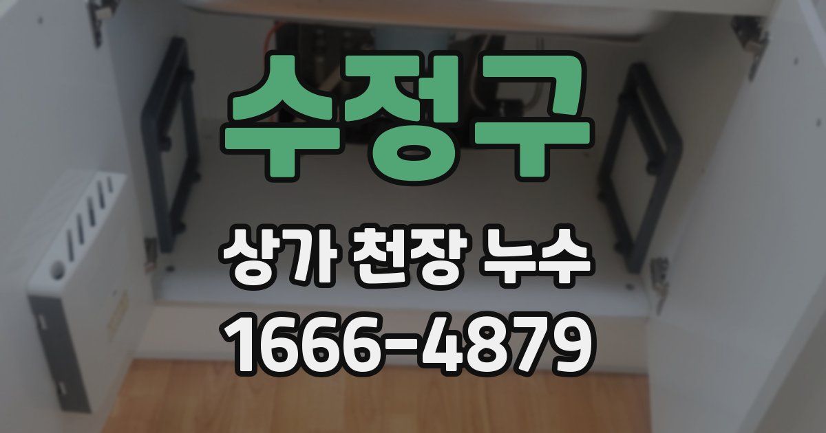 수정구 상가 천장 누수