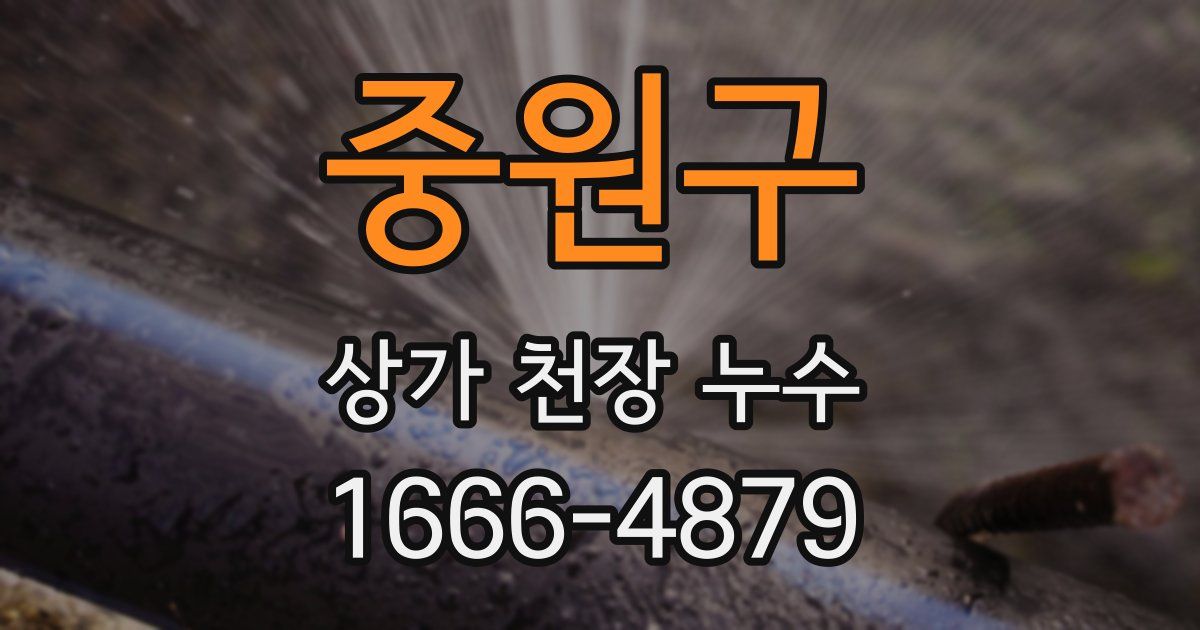 중원구 상가 천장 누수